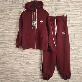 Фотография Костюм спортивный женский 7003-1 wine р.XL-3XL "Newe" недорого оптом от прямого поставщика