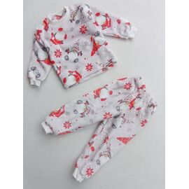 Фотография Пижама детская тёплая на мальчика B601 l.grey р.26-34 "Baykush" недорого оптом от прямого поставщика