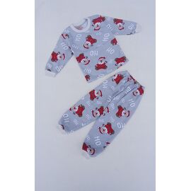 Фотография Пижама детская тёплая на мальчика B602 grey р.28-36 "Baykush" недорого оптом от прямого поставщика