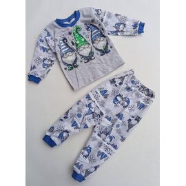 Піжама дитяча тепла на хлопчика B606 grey р.28-36 "Baykush" недорого оптом від прямого постачальника