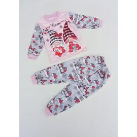 Піжама дитяча тепла на дівчинку B611 pink р.28-36 "Baykush" недорого оптом від прямого постачальника