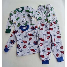 Піжама дитяча тепла на хлопчика B613 blue р.26-34 "Baykush" недорого оптом від прямого постачальника