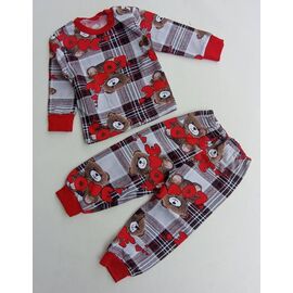 Піжама дитяча тепла на дівчинку B614 red р.26-34 "Baykush" недорого оптом від прямого постачальника