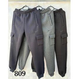 Штани спортивні чоловічі утеплені S1375 black р.46-54 "Shon" недорого оптом від прямого постачальника