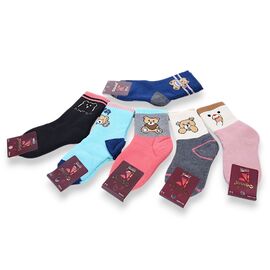 Шкарпетки дитячі теплі на дівчинку H4035 mix р.3-5 "Jelzin" недорого оптом від прямого постачальника