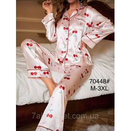 Фотография Пижама женская шёлк р-ры M-3XL "FLOWER" купить недорого от прямого поставщик