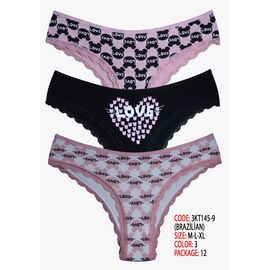 Труси жіночі 3KT145-9 mix р.L "DONELLA" недорого оптом від прямого постачальника