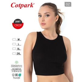 Топ жіночий 3097 black р.S-2XL "DONELLA" недорого оптом від прямого постачальника