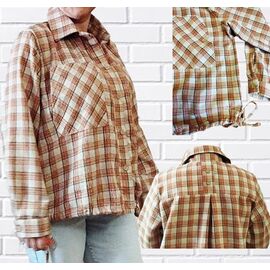 Сорочка жіноча 536 brown р.M-L "H&S" недорого оптом від прямого постачальника