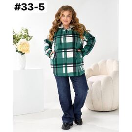 Сорочка тепла жіноча 33-5 green р.48-54 "ZLATA" недорого оптом від прямого постачальника