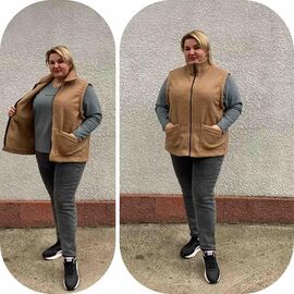 Фотография Жилетка женская BT247 beige р.52-58 "ZLATA" недорого оптом от прямого поставщика