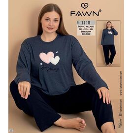 Піжама жіноча 1110 d.grey р.52-56 "HOME STYLE" недорого оптом від прямого постачальника