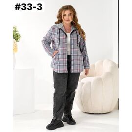 Сорочка тепла жіноча 33-3 grey р.48-54 "HOME STYLE" недорого оптом від прямого постачальника