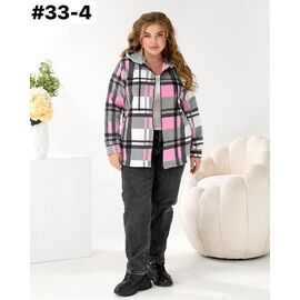 Сорочка тепла жіноча 33-4 grey р.48-54 "HOME STYLE" недорого оптом від прямого постачальника