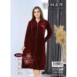Фотография Халат женский 4608 wine р.52-58 "HOME STYLE" недорого оптом от прямого поставщика