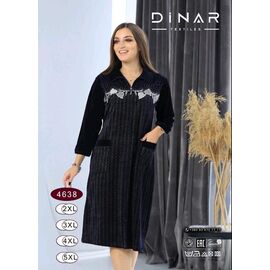 Фотография Халат женский 4638 navy р.52-58 "HOME STYLE" недорого оптом от прямого поставщика