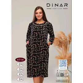 Фотография Халат женский 4714 black р.52-58 "HOME STYLE" недорого оптом от прямого поставщика