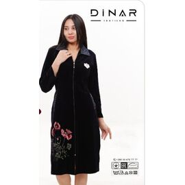 Фотография Халат женский 4840-1 black р.60-66 "HOME STYLE" недорого оптом от прямого поставщика