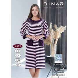 Фотография Халат женский 4875 purple р.46-52 "HOME STYLE" недорого оптом от прямого поставщика