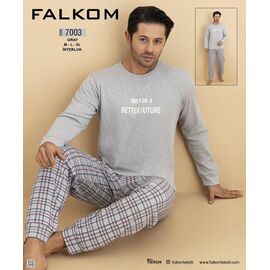 Фотография Пижама мужская 7003 l.grey р.46-50 "HOME STYLE" недорого оптом от прямого поставщика