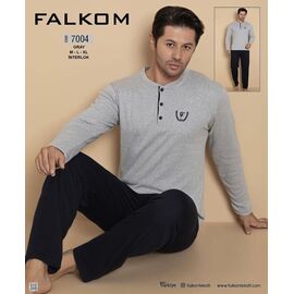 Фотография Пижама мужская 7004 l.grey р.46-50 "HOME STYLE" недорого оптом от прямого поставщика