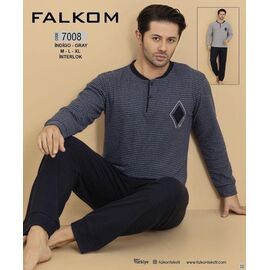 Фотография Пижама мужская 7008 l.grey р.46-50 "HOME STYLE" недорого оптом от прямого поставщика