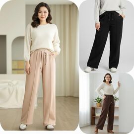 Штани спортивні жіночі теплі HN790 beige р.52-58 "Hoan" недорого оптом від прямого постачальника