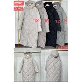Фотография Куртка женская зимняя K2162-12 l.grey р.M-2XL "FLORA" недорого оптом от прямого поставщика
