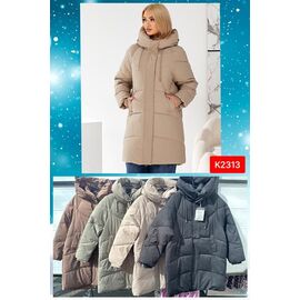 Фотография Куртка женская зимняя K2313 black р.M-2XL "FLORA" недорого оптом от прямого поставщика