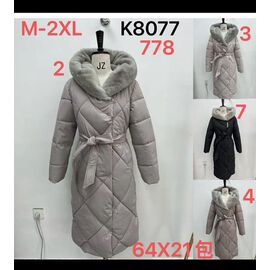 Куртка жіноча зимова K8077-7 black р.M-2XL "FLORA" недорого оптом від прямого постачальника