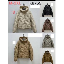 Куртка жіноча зимова K8755 khaki р.42-48 "FLORA" недорого оптом від прямого постачальника