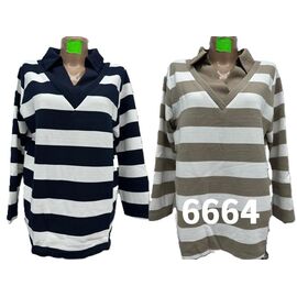 Фотография Свитер женский 6664 beige р.50-60 "VERJINIA" недорого оптом от прямого поставщика