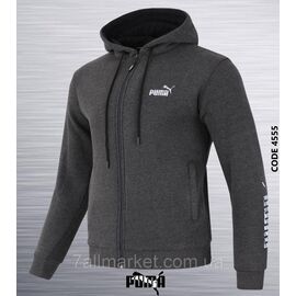 Фотография Кофта спортивная мужская на  флисе с капюшоном PUMA р-ры S-2XL "REMAIN"  недорого от прямого поставщика