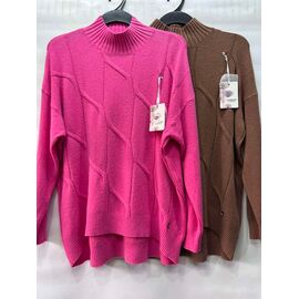 Фотография Свитер женский E892 brown р.54-58 "Emsweekis" недорого оптом от прямого поставщика