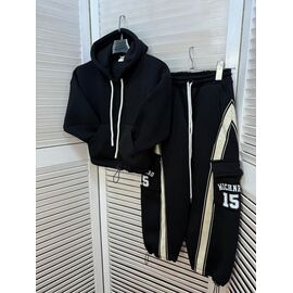 Костюм дитячий спортивний теплий на дівчинку M504 black р.7-12 "Major" недорого оптом від прямого постачальника