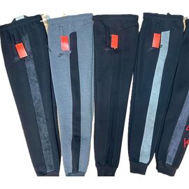 Штани спортивні чоловічі утеплені S503 black-grey р.46-56 "Shoptime" недорого оптом від прямого постачальника