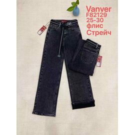 Фотография Джинсы утеплённые женские F82129 black р.25-30 "Vanver" недорого оптом от прямого поставщика
