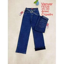 Фотография Джинсы утеплённые женские F8326 blue р.25-30 "Vanver" недорого оптом от прямого поставщика