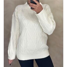 Фотография Свитер женский 24025 white р.46-54 "PULSE" недорого оптом от прямого поставщика