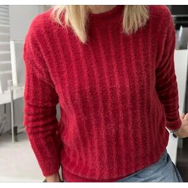 Фотография Свитер женский 24028 red р.46-50 "PULSE" недорого оптом от прямого поставщика