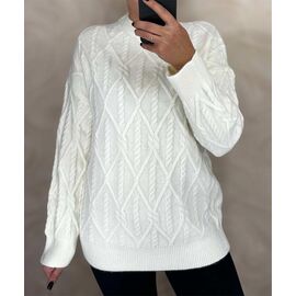 Фотография Свитер женский 26404 white р.48-54 "PULSE" недорого оптом от прямого поставщика