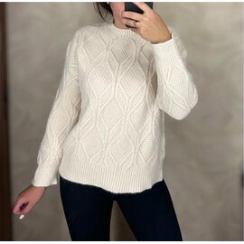 Фотография Свитер женский 26405 white р.46-50 "PULSE" недорого оптом от прямого поставщика