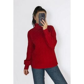 Фотография Свитер женский 26412 red р.48-52 "PULSE" недорого оптом от прямого поставщика