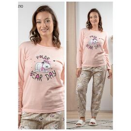 Піжама тепла жіноча 1544210 peach р.S-2XL "Vehuiah" недорого оптом від прямого постачальника