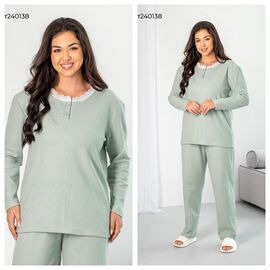 Фотография Пижама женская 240138 mint р.XL-3XL "Vehuiah" недорого оптом от прямого поставщика