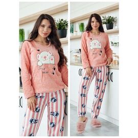 Піжама тепла жіноча 31028 peach р.M-3XL "Vehuiah" недорого оптом від прямого постачальника