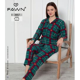 Піжама тепла жіноча 3957 green р.M-XL "Vehuiah" недорого оптом від прямого постачальника