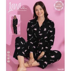 Фотография Пижама женская 450-137 black р.M-2XL "Vehuiah" недорого оптом от прямого поставщика