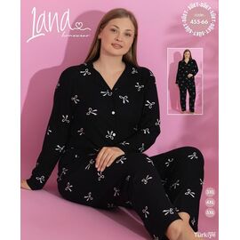 Фотография Пижама женская 455-66 black р.3XL-5XL "Vehuiah" недорого оптом от прямого поставщика