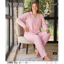 Фотография Пижама женская 5655-7 pink р.3XL-5XL "Vehuiah" недорого оптом от прямого поставщика